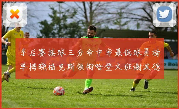 季后赛接球三分命中率最低球员榜单揭晓福克斯领衔哈登文班谢泼德紧随其后
